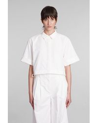 Jonathan Simkhai - Camicia Ryett in Cotone Bianco - Lyst