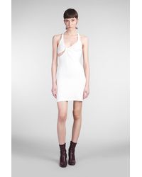 Courreges - Abito donna in Cotone Bianco - Lyst