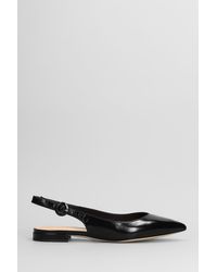 Julie Dee - Ballet Flats In Black Leather - Lyst