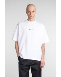 Marni - T-Shirt in Cotone Bianco - Lyst