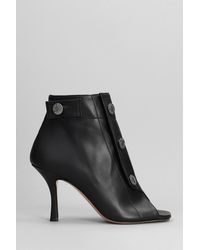 Marc Ellis - High Heels Ankle Boots In Black Leather - Lyst