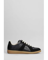Maison Margiela - Sneakers Replica in pelle e camoscio Nero - Lyst