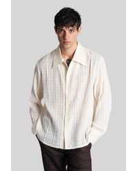 Séfr - Camicia Ignacio in Cotone Beige - Lyst
