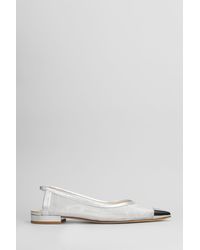 Fabio Rusconi - Ballerine in pelle e tessuto Argento - Lyst