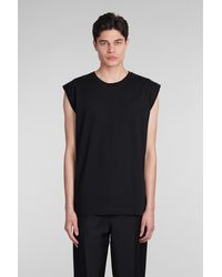 Helmut Lang - Canotta in Cotone Nero - Lyst