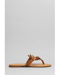 See By Chloé - Sandali flats Hana in Pelle Cuoio naturale - Lyst