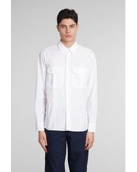 Aspesi - Camicia Glenn Shirt In White Cotton - Lyst