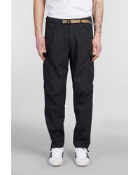 White Sand - Pantalone in Cotone Nero - Lyst