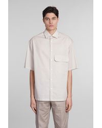 Emporio Armani - Shirt In Grey Cotton - Lyst