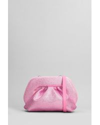 THEMOIRÈ - Gea Strass Clutch In Rose-pink Faux Leather - Lyst