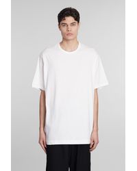 Y's Yohji Yamamoto - T-Shirt in Cotone Bianco - Lyst