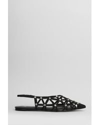 Carrano - Ballet Flats In Black Nubuck - Lyst