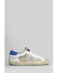 Golden Goose - Sneakers Superstar in pelle e tessuto Bianco - Lyst
