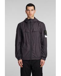 Stone Island - Giacca Casual in Poliamide Grigia - Lyst