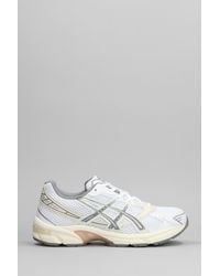 Asics - Gel-1130 Sneakers In White Leather And Fabric - Lyst