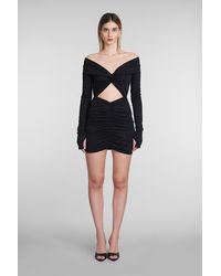 ANDAMANE - Kendall Mini Dress In Black Polyester - Lyst