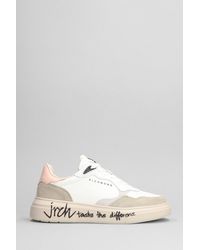 John Richmond - Sneakers In White Suede And Leather - Lyst