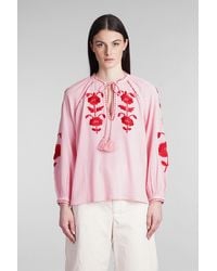 Antik Batik - Ila Blouse In Rose-pink Cotton - Lyst