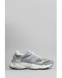 New Balance - 9060 Sneakers In Grey Suede And Fabric - Lyst