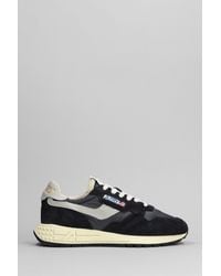 Autry - Reelwind Low Sneakers In Black Suede And Fabric - Lyst