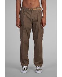 White Sand - Pantalone in Cotone Taupe - Lyst