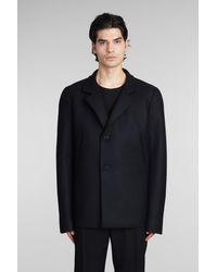 SAPIO - N32 Coat In Black Wool - Lyst