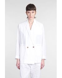 Holy Caftan - Blazer Jam in Cotone Bianco - Lyst