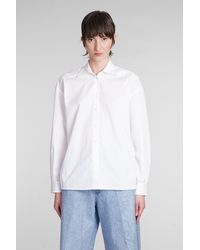 Laneus - Shirt In White Cotton - Lyst