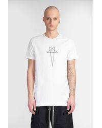 Rick Owens - T-Shirt Level t in Cotone Bianco - Lyst