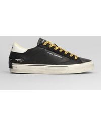 Crime London - Distressed 2.0 Sneakers In Black Suede And Leather - Lyst