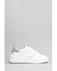 Philippe Model - Sneakers Tres Temple Low in Pelle Bianca - Lyst