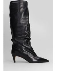The Seller - High Heels Boots In Black Leather - Lyst