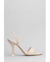 3Juin - Lily 095 Sandals In Beige Leather - Lyst