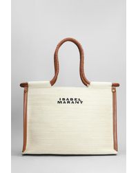 Isabel Marant - Tote Toledo small in Cotone Beige - Lyst