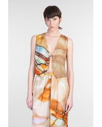 Yavi - Vest In Multicolor Silk - Lyst