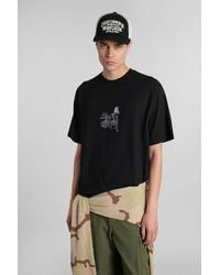 Stussy - T-shirt In Black Cotton - Lyst