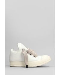Rick Owens - Sneakers Jumbolace low sneaks in Pelle Bianca - Lyst