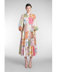 Zimmermann - Dress In Multicolor Cotton - Lyst