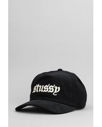 Stussy Mid-Depth Big Stock Snapback Hats in Natural for Men