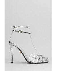 ALEVI - Stella 110 Sandals In Silver Leather - Lyst
