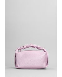 Alexander Wang - Scrunchie Mini Hand Bag In Rose-pink Satin - Lyst
