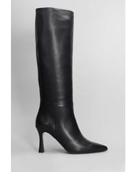 Evaluna - High Heels Boots In Black Leather - Lyst