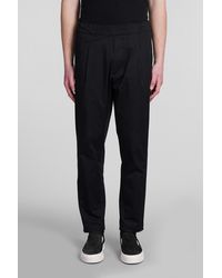 Low Brand - Seul Work Pants In Black Cotton - Lyst