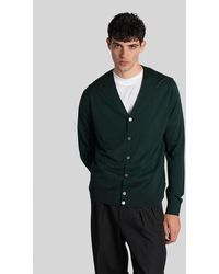 Ballantyne - Cardigan In Green Wool - Lyst