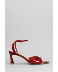 Lola Cruz - Bianca 65 Sandals In Red Patent Leather - Lyst