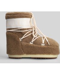 Moon Boot - Mb Icon Low Fleece Ankle Boots In Camel Acrylic - Lyst