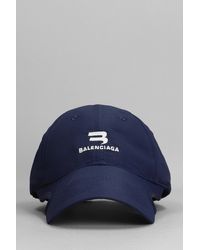 Balenciaga Cappello in Cotone Blu