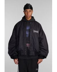 Balenciaga - Giacca Bomber in Poliammide Nera - Lyst