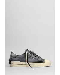Crime London - Recut Low Sneakers In Black Fabric - Lyst