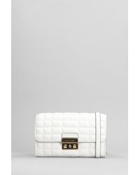 Michael Kors - Tribeca Shoulder Bag In White Leather - Lyst